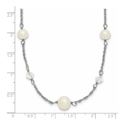 Sterling Silver Freshwater Cultured Pearl 5-Station Necklace – view 6