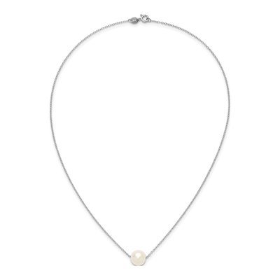 Sterling Silver Freshwater Cultured Pearl Near-Round Necklace – view 3