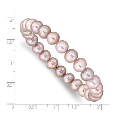 Pink Freshwater Pearl Stretch Bracelet, 7.5" – view 3