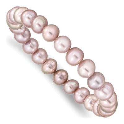Pink Freshwater Pearl Stretch Bracelet, 7.5"