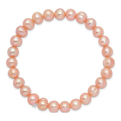 Pink Freshwater Pearl Stretch Bracelet, 7 In – view 2
