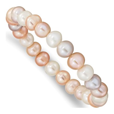 Multi-Color Freshwater Pearl Stretch Bracelet