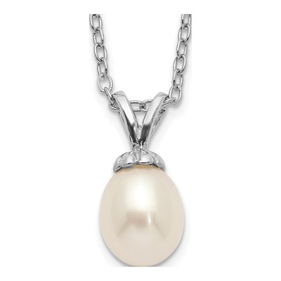 Sterling Silver Freshwater Cultured Pearl Girls' Necklace