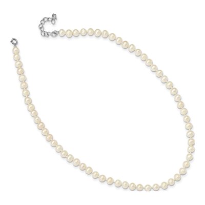 Sterling Silver Freshwater Cultured Pearl Girl's Necklace – view 3