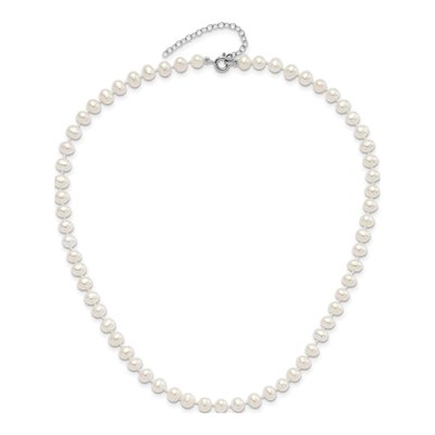 Sterling Silver Freshwater Cultured Pearl Girl's Necklace – view 5