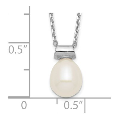 Sterling Silver Freshwater Cultured Pearl Rice Necklace – view 4