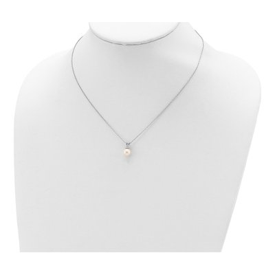 Sterling Silver Freshwater Cultured Pearl Round Necklace – view 5