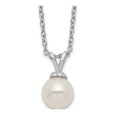Sterling Silver Freshwater Cultured Pearl Round Necklace