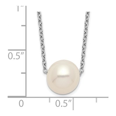 Sterling Silver Freshwater Cultured Pearl Near-Round Necklace – view 4