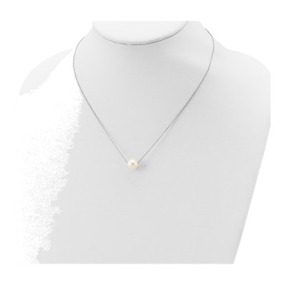 Sterling Silver Freshwater Cultured Pearl Near-Round Necklace – view 5