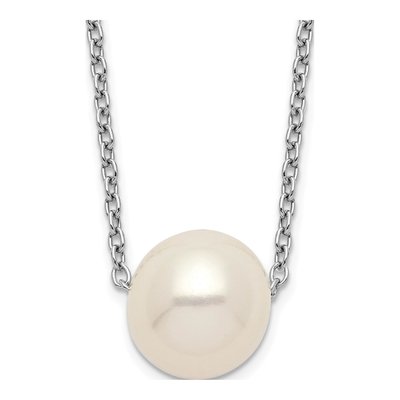 Sterling Silver Freshwater Cultured Pearl Near-Round Necklace