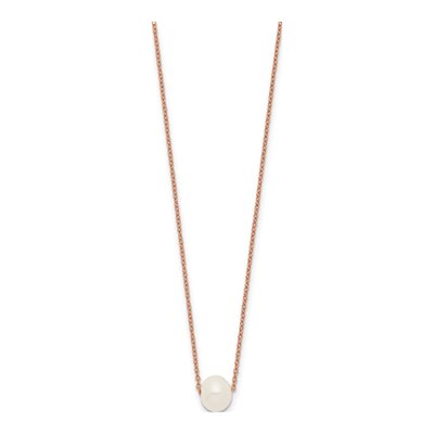 Rose Gold-Plated Sterling Silver Freshwater Cultured Pearl Near-Round Necklace – view 3