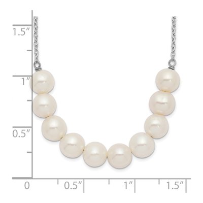 Sterling Silver Freshwater Cultured Pearl Near-Round Necklace – view 4