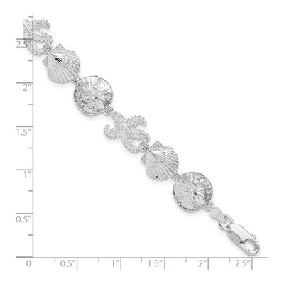 Sterling Silver Starfish Shell Bracelet – view 4