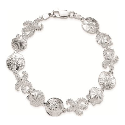 Sterling Silver Starfish Shell Bracelet – view 5