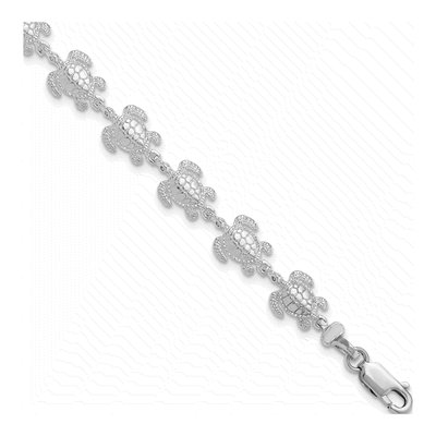 Sterling Silver Sea Turtle Bracelet