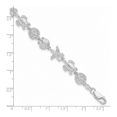 Sterling Silver Sea Life Bracelet – view 3