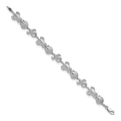 Sterling Silver Turtle Shell Starfish Bracelet – view 3
