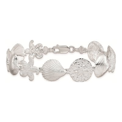 Sterling Silver Sea Turtle Starfish Bracelet – view 4