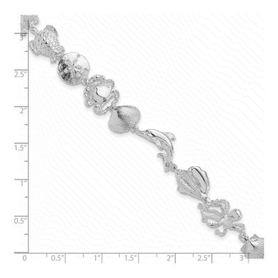 Sterling Silver Shell Sealife Bracelet – view 3