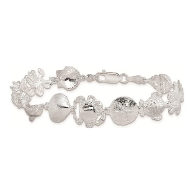Sterling Silver Shell Sealife Bracelet – view 4