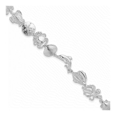 Sterling Silver Shell Sealife Bracelet
