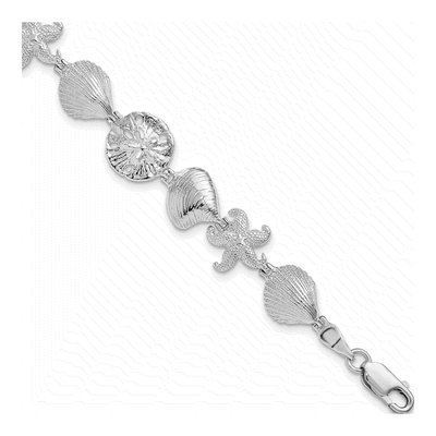 Sterling Silver Starfish Shell Bracelet