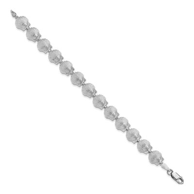 Sterling Silver Scallop Shell Bracelet – view 3