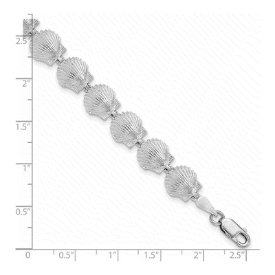 Sterling Silver Scallop Shell Bracelet – view 4