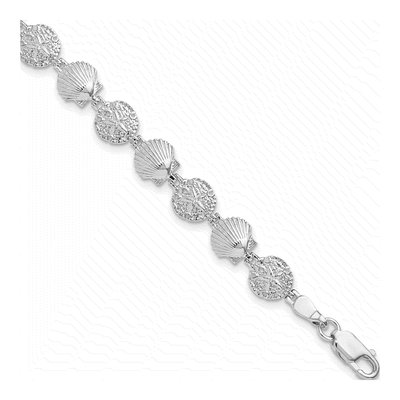Sterling Silver Sand Dollar Shell Bracelet