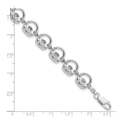 Sterling Silver Claddagh Circle Bracelet – view 3