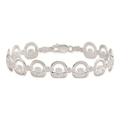 Sterling Silver Claddagh Circle Bracelet – view 4