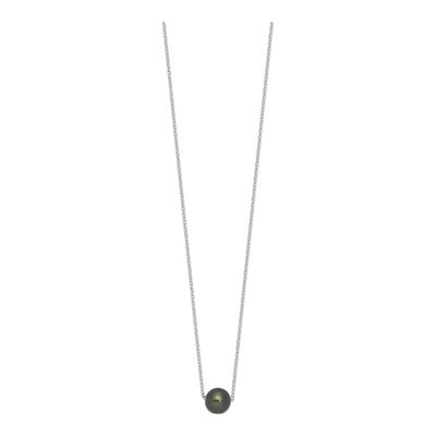 Sterling Silver Black Tahitian Cultured Pearl Necklace – view 2