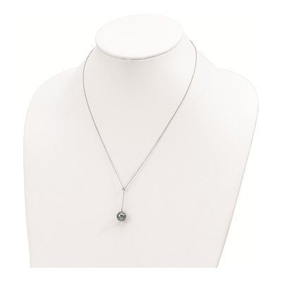 Sterling Silver Black Tahitian Cultured Pearl Necklace – view 4