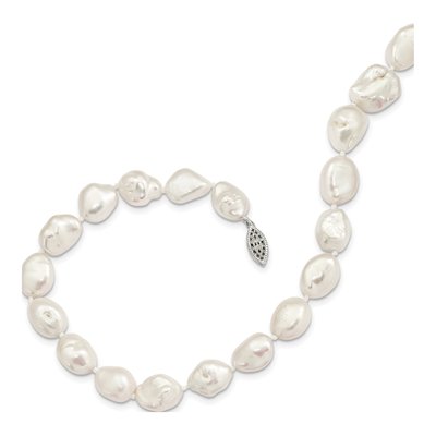 Sterling Silver Freshwater Cultured Pearl Necklace – view 3