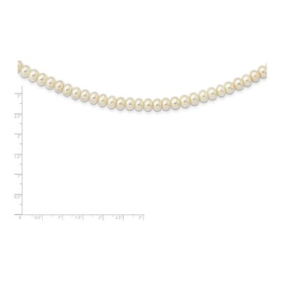 Sterling Silver Freshwater Cultured Pearl Near-Round Necklace – view 3