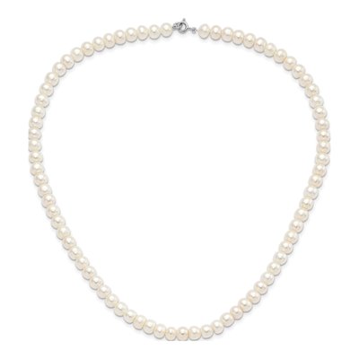 Sterling Silver Freshwater Cultured Pearl Near-Round Necklace – view 4