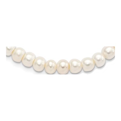 Sterling Silver Freshwater Cultured Pearl Near-Round Necklace