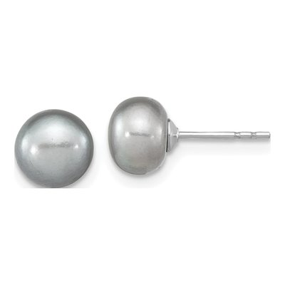 Sterling Silver Grey Pearl Necklace, Bracelet & Earring Set – view 2