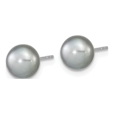 Sterling Silver Grey Pearl Necklace, Bracelet & Earring Set – view 4