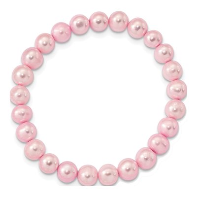 Pink Freshwater Pearl Necklace, Bracelet & Earring Set – view 5