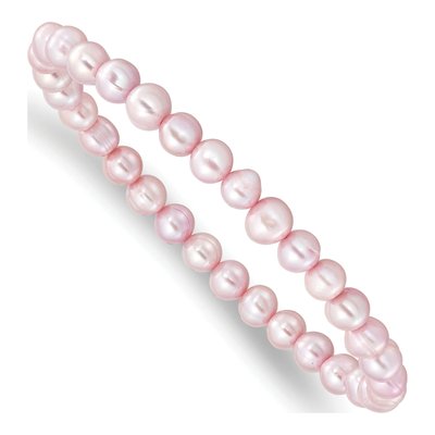 Pink Freshwater Pearl Stretch Bracelet, 6-7mm