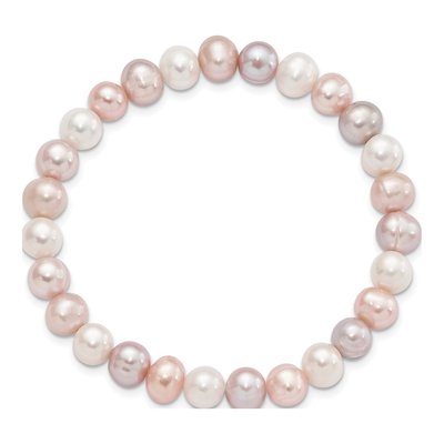 Multi-Color Freshwater Pearl Stretch Bracelet – view 2