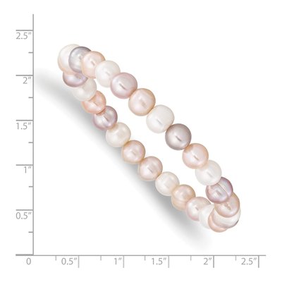 Multi-Color Freshwater Pearl Stretch Bracelet – view 3
