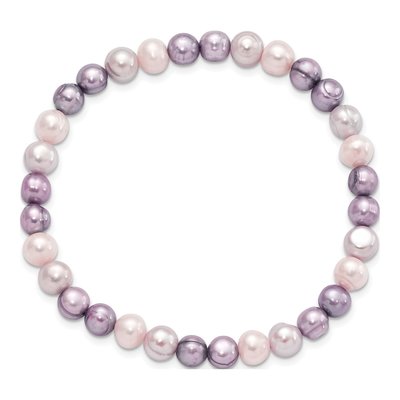 Multi-Color Freshwater Pearl Stretch Bracelet – view 3