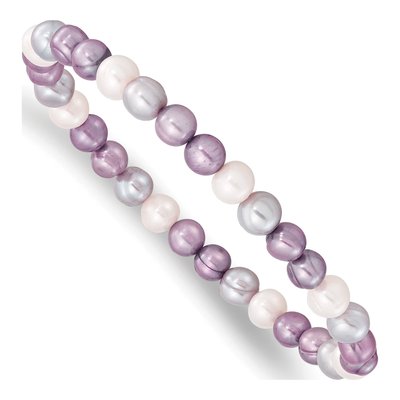 Multi-Color Freshwater Pearl Stretch Bracelet