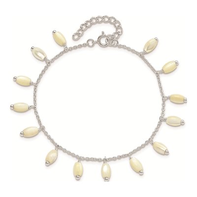 Sterling Silver Mother of Pearl MOP Bracelet – view 3