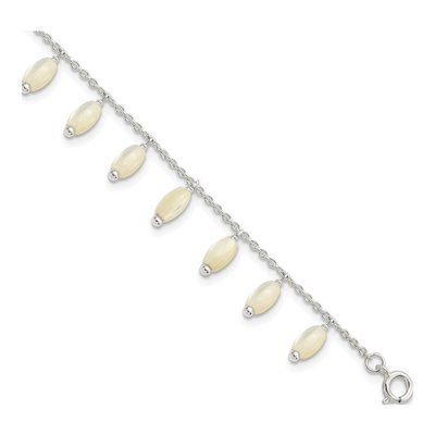 Sterling Silver Mother of Pearl MOP Bracelet