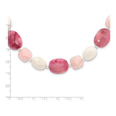 Sterling Silver Agate & Crystal Statement Necklace – view 5