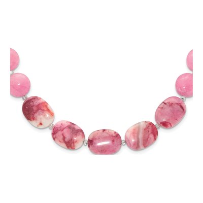 Sterling Silver Agate & Crystal Multi-Stone Necklace